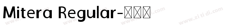 Mitera Regular字体转换